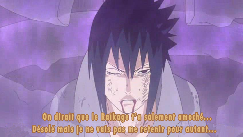 Sasuke en difficulté